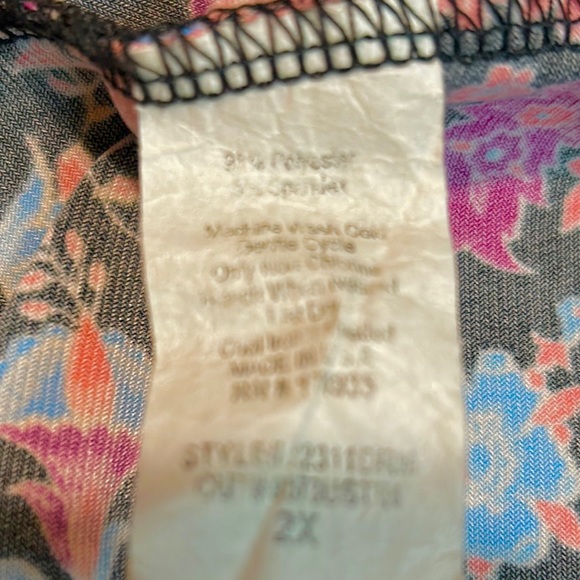 ❣️Renee C Thin Knit Stretch Jersey Shift Black Floral Career Office Casual Dress - Picture 12 of 13